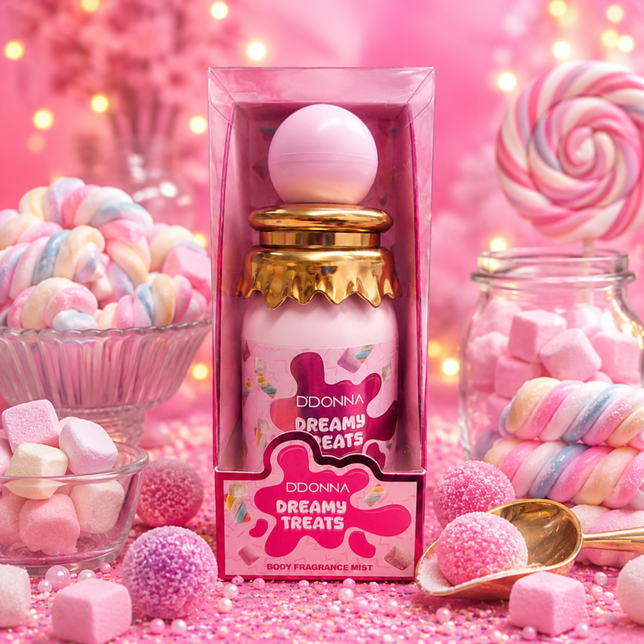 BRUME PARFUMÉE CORPORELLE  DDONNA DREAMY TREATS – BODY  FRAGRANCE MIST 🍭💕 – 250 ml