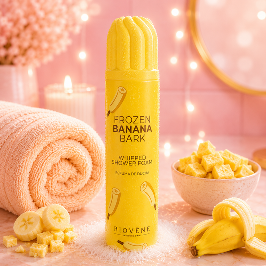 MOUSSE DE DOUCHE FOUETTÉE FROZEN BANANA BARK🍌 BIOVÉNE