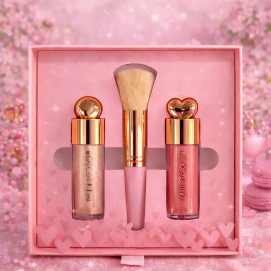 COFFRET HIGHLIGHTER ET BLUSH AVEC PINCEAU 💄 KEVIN & COCO
